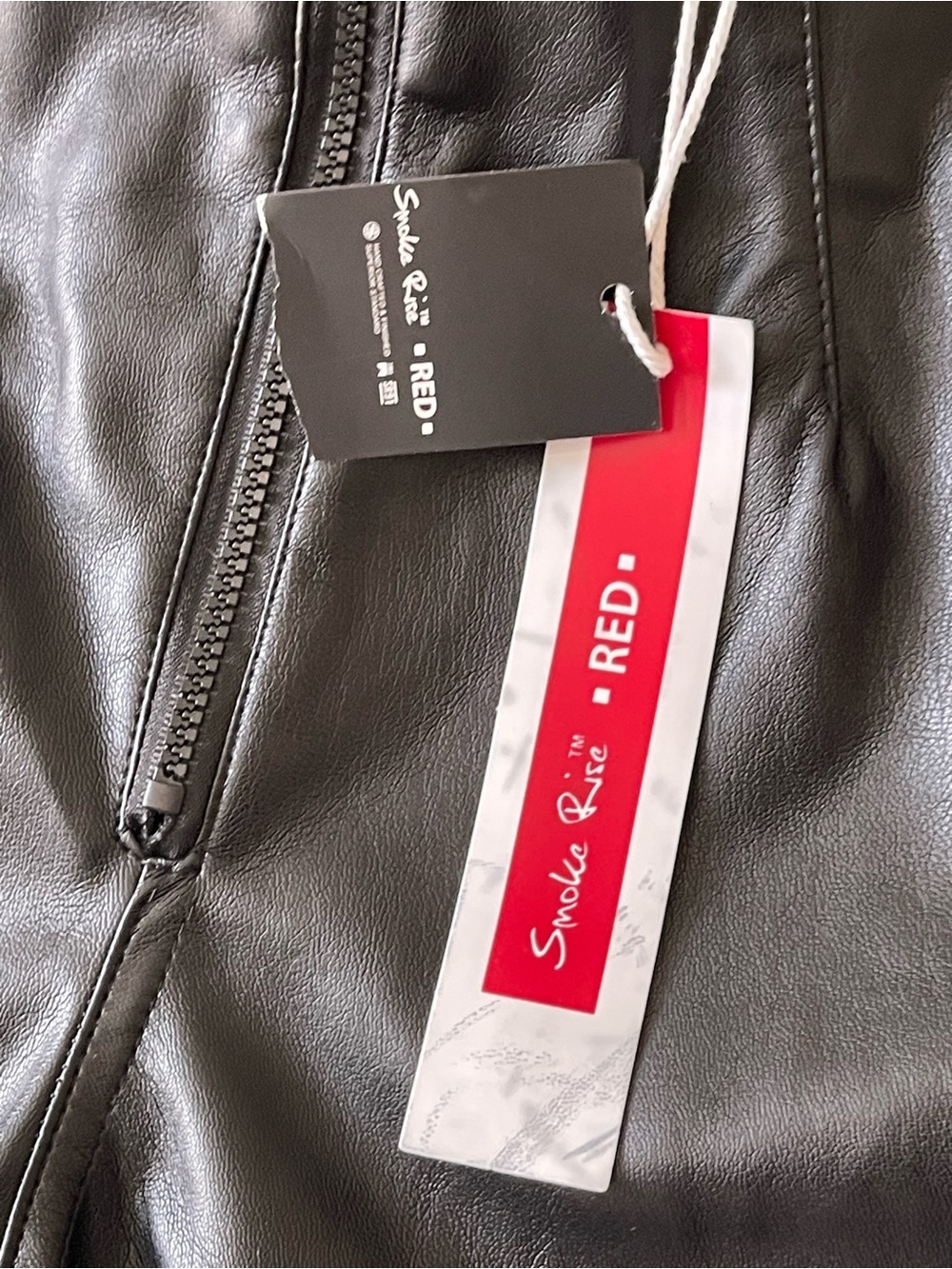 Smoke Rise Red Team Faux Leather Racing Pants - Black - NWT - Picture 5 of 5